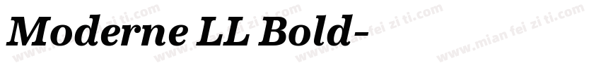 Moderne LL Bold字体转换